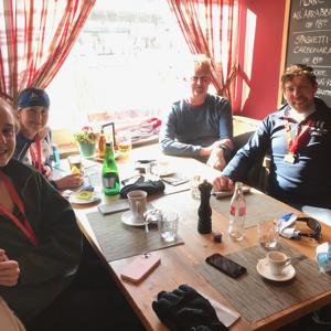 The all important post-race pizza in Pontresina