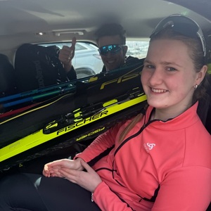 Amelie and Felix well packed and ready to go