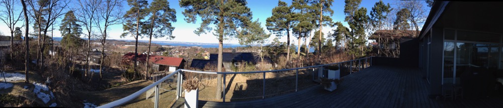 The stunning view across the Oslofjord